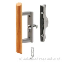 Sliding Glass Patio Door Handle Set with Internal Lock for Viking Doors  3-15/16" Screw Holes  Non-Keyed  Wood/Aluminum - B000KZV94G