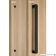 STRONGAR Modern Square/Rectangle One Single Sided Stainless Steel Door Handle for Wood/Glass/Metal Doors/610mm/24 inches - Black Powder Finish - B06Y258C6R