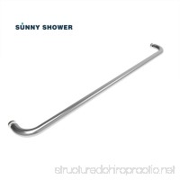 SUNNY SHOWER Shower Glass Door Pull Handle 3/4 Diameter U Shape Glass Door Handle 26" Length Chrome Finish - B07D49B7YJ