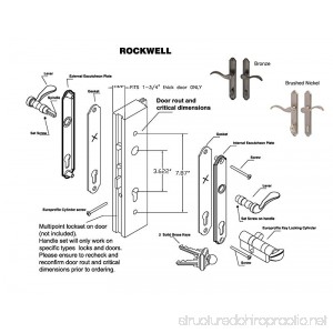 Swing Door Handle Set with Locking Cylinder fits Doors with Multipoint Locks (multipoint lock not included) Durable hardware door handles - B00OJRKB0E