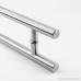 TOGU TG-6012 36 inches Solid Standoffs Heavy-duty Commercial Grade-304 Stainless Steel Push Pull Door Handle/Barn Door Pull Handle/ Glass Pulls Full Brushed Stainless Steel Finish - B00X0KEKKS