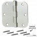 18 Pack of Door Hinges Satin Nickel - 3 ½” x 3 ½” Inch Interior Hinges for Doors Brushed Nickel with 5/8 Radius Corners - B01JMZXC1M