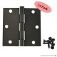 Cosmas Oil Rubbed Bronze Door Hinge 3.5" Inch x 3.5" Inch with Square Corners - 24 Pack - B01M3NXJ6V