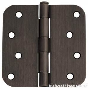 Design House 202580 8-Hole 5/8-Inch Radius Door Hinge 4-Inch by 4-Inch Oil Rubbed Bronze Finish - B00453F4HC