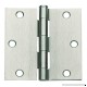 Global Door Controls 3.5 in. x 3.5 in. Satin Nickel Plain Bearing Steel Hinge - Set of 2 - B00KVLQ7VY