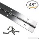 HEAVY DUTY 2" x 48" Stainless Steel Piano Hinge - .060" Thick - ¾ S.S. Screws Included - B07D7Y4YXR