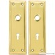 Pair Of Brass Plated New York Style Back Plates With Keyhole - B004916BHM