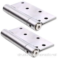 Ranbo commercial grade stainless steel ball bearing heavy duty spring loaded door butt hinge  automatic closing/self closer/adjustable tension 4 X 3-1/2 inch brushed chrome( Pack of 2)thickness 2.4 mm - B06ZYRMD8P