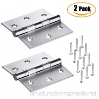 Stainless Steel Hinges  2-Pack 3.5" X 3.5" Door Hinge With Brushed Nickel - B07C9951CC
