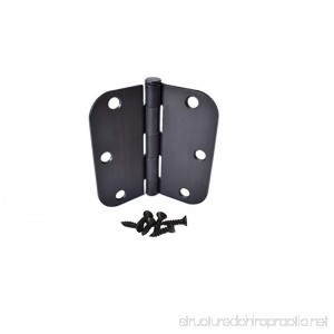 Tempo 3 1/2 Inch Oil Rubbed Bronze Door Hinges with 5/8 Radius Corners (30 Pack) - B07BGVCJTR