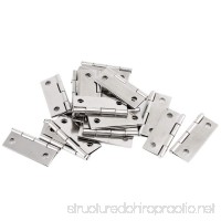 Uxcell a14052900ux0845 20 Pcs Screw Mounted Silver Tone Stainless Steel Door Hinges 1.5" (Pack of 20) - B00NWFBFI6