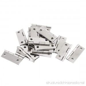 Uxcell a14052900ux0845 20 Pcs Screw Mounted Silver Tone Stainless Steel Door Hinges 1.5 (Pack of 20) - B00NWFBFI6