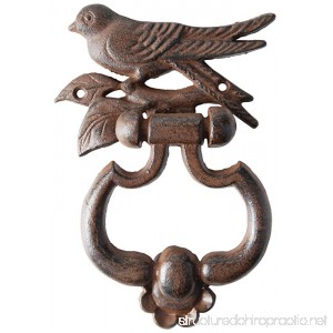 ABC Products - Heavy Cast Iron ~ Bird On a Branch - Hammer Door Knocker (Deep Dark Bronze - Rustic Color Finish - Primitive Design) - B00S5W7SYQ