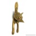 Madison Bay Fox Head Door Knocker Textured Brass 6 Inches Tall - B0722NJS5S