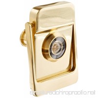 Rockwood 614V.3 Brass Door Knocker with Door Viewer  2-1/8" Width x 3" Height  Polished Clear Coated Finish - B009ZM0004