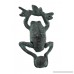 Zeckos Daring Dangling Frog Verdigris Finish Cast Iron Door Knocker Green 1.5 x 4 x 6.5 - B00EINNNA4