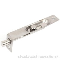 105mm Length Stainless Steel Push Button Door Flush Bolt Hardware - B015A3GAMI