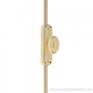 A29 9 Feet Solid Brass Oval Door Cremone Bolt Polished Lacquered Finish - B01JU85962