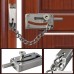 Alise Slide Bolt Latch Gate Latches Safety Door Lock with Anti-Theft Chain and Spring lock Heavy Duty Stainless Steel Brushed Nickel Finish - B01MS1H3UT