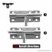 JQK Barrel Bolt Door Latch 304 Stainless Steel Thickened 1.4 mm 3 inch Silver HBB100 - B07D1ZXP85