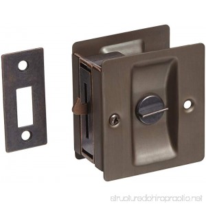 Rockwood 891.10B Brass Pocket Door Privacy Latch 2-1/2 Width x 2-3/4 Height Satin Oxidized Oil Rubbed Bronze Finish - B00CYSKYLG