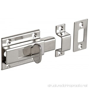Stainless Steel 304 Slide Bolt Latch Satin Finish Non Locking 1-31/32 Bolt Plate Length 53/64 Throw Plate Length (Pack of 1) - B006IHW5NO