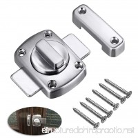 Sumnacon Safety Door Latches  Solid Rotate Bolt Latch Gate Latches/Lock For Pet Gate Cabinet Furniture  Window  Bathroom  Brushed Finish - B07799JQWS