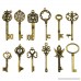 24Pcs Large Antique Bronze Skeleton Keys Rustic Key for Wedding Decoration Favor Necklace Pendants Jewelry Making - B07DVZDGKJ