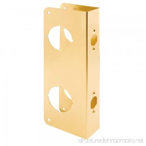 Defender Security U 9537 Door Reinforcer 1-3/4-Inch Thick by 2-3/8-Inch Backset 2-1/8-Inch Bore Non-Recessed Brass - B006ALOKMM