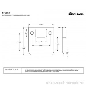 Deltana SPE250U15 2-1/2 x 2-1/4 Extended Lip Strike Plate Pack Of 5 - B00M7GHT68