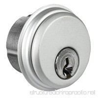 Global Door Controls Single Zinc Mortise Cylinder in Aluminum - B0082KC3UA