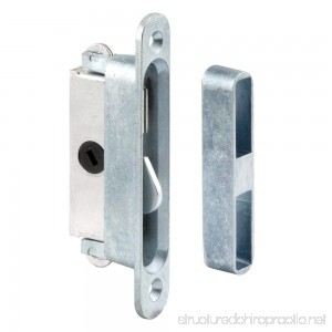 Prime-Line E 2079 Sliding Door Lock and Keeper Set 3-7/8 in. Hole Centers Anti-Lift Protection Pack of 1 - B00DTIF2U8