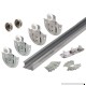 Slide-Co 163589 By-Pass Wardrobe Track Kit  48 in. Opening  Dial-Adjusting Rollers  Steel  7/8 in. Plastic Wheels - B002YH3I2E