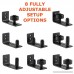 Barn Door Floor Guide Stay Roller by LIFFOS - Adjustable Wall Mount Guide with 8 Different Setups for Barn Door Hardware - Black Powder Coated - Flush Bottom - Perfect Fit For All Sliding Barn Doors - B076KN7LBV