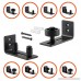 Barn Door Floor Guide Stay Roller by LIFFOS - Adjustable Wall Mount Guide with 8 Different Setups for Barn Door Hardware - Black Powder Coated - Flush Bottom - Perfect Fit For All Sliding Barn Doors - B076KN7LBV