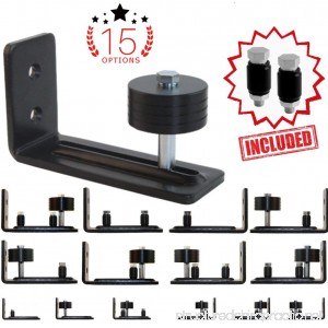 BARN Door Floor Guide Wall Mount Adjustable Roller Stay Guide with 15 Unique setups Premium Wheel Bearing Prevents Wobble and Noise Sits Flush to Floor Non-Scratch Wheels Built to Last! - B0753QVG9S