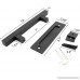 PENSON & CO. 12“ Square Pull and Flush Door Handle Set in Black Sliding Barn Door Hardware with Mount Screws Included - B0787G98BC