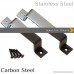 Sliding Barn Door Handle Pull Set | Black Steel or Stainless Steel | Screws Included - B07BGQ812V