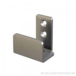 Stainless Steel Floor Guide Wall Mount Sliding Barn Door Hardware up to 1-3/8W 1-1/4H - B07C5F3447