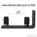 Stay Roller Guide Sliding Barn Door Bottom Guide Adjustable Floor Guide Wall Mounted Hardware with Black Power Coat-Flush to Floor - B075WSFS9Z