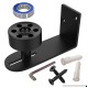 Ver 2.0 Sliding Barn Door Roller Stay Guide Adjustable Wall Mount Ball Bearing Wheel Quiet Slide Floor Hardware Kit 100% Flush With Floor Lowest Bottom Clearance by ArrowTeq- Powder Coated Black - B075W62DTQ