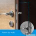 6-Pack Small Wall Door Stops Self adhesive Clear Door Knob Bumpers. 0.5 inch thick - 0.9 inch diameter. - B01J23R2X8