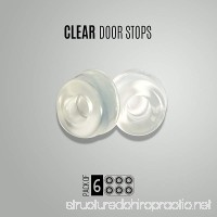 6-Pack Small Wall Door Stops  Self adhesive Clear Door Knob Bumpers. 0.5 inch thick - 0.9 inch diameter. - B01J23R2X8