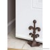 Comfify Fleur De Lis Cast Iron Door Stop | Decorative Door Stopper Wedge | with Padded Anti-scratch Felt Bottom | Vintage Design | 4x3.5x8 by (Rust Brown) - B00RZYE7AI