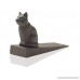 Comfify Vintage Cast Iron Cat Door Stop Wedge by Lovely Decorative Finish Padded Anti-Scratch Felt Bottom Protects Floors | in Rust Brown (Cat Door Stop CA-1507-12) - B012Y7H7SO