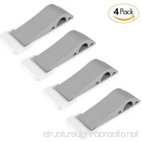 Door Stopper with Free Bonus Holders 4Pack Airsspu Rubber Door Stop Wedge Works on All Surfaces Safety and Strong Grip(4Pack - Gray) - B07BFWTZYG