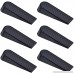 Hotop 6 Pack Door Stop Wedges Black Rubber Door Stoppers for Home and Office - B075GRGMRS