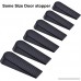 Hotop 6 Pack Door Stop Wedges Black Rubber Door Stoppers for Home and Office - B075GRGMRS