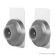 JQK Door Stopper  Sound Dampening Door Stop Bumper Wall Protetor with Grey Rubber 2 Pack  Adhesive or Wall Mount Brushed Nickel  Stainless Steel - B078TG4JVN