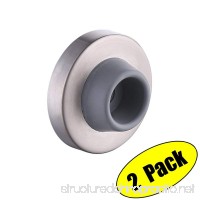 KES SUS 304 Stainless Steel Wall Door Stoppers Rubber Bumper Contemporary Safety Doorstop Sound Dampening Heavy Duty Brushed Finish  HDS214-2-P2 - B016ZE6LUC
